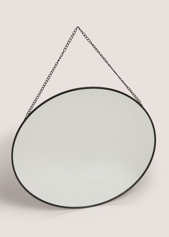 ENTRY ROUND MIRROR W CHAIN BLK M699019