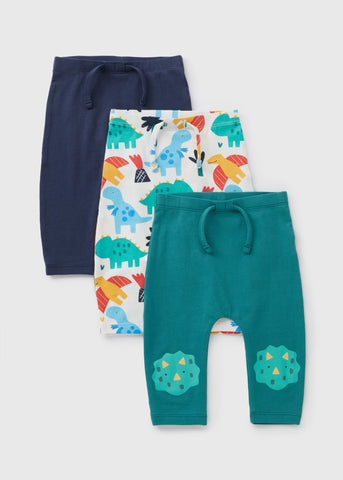 3 Pack Boys Green Dinosaur Leggings (Newborn-23mths)  C321298