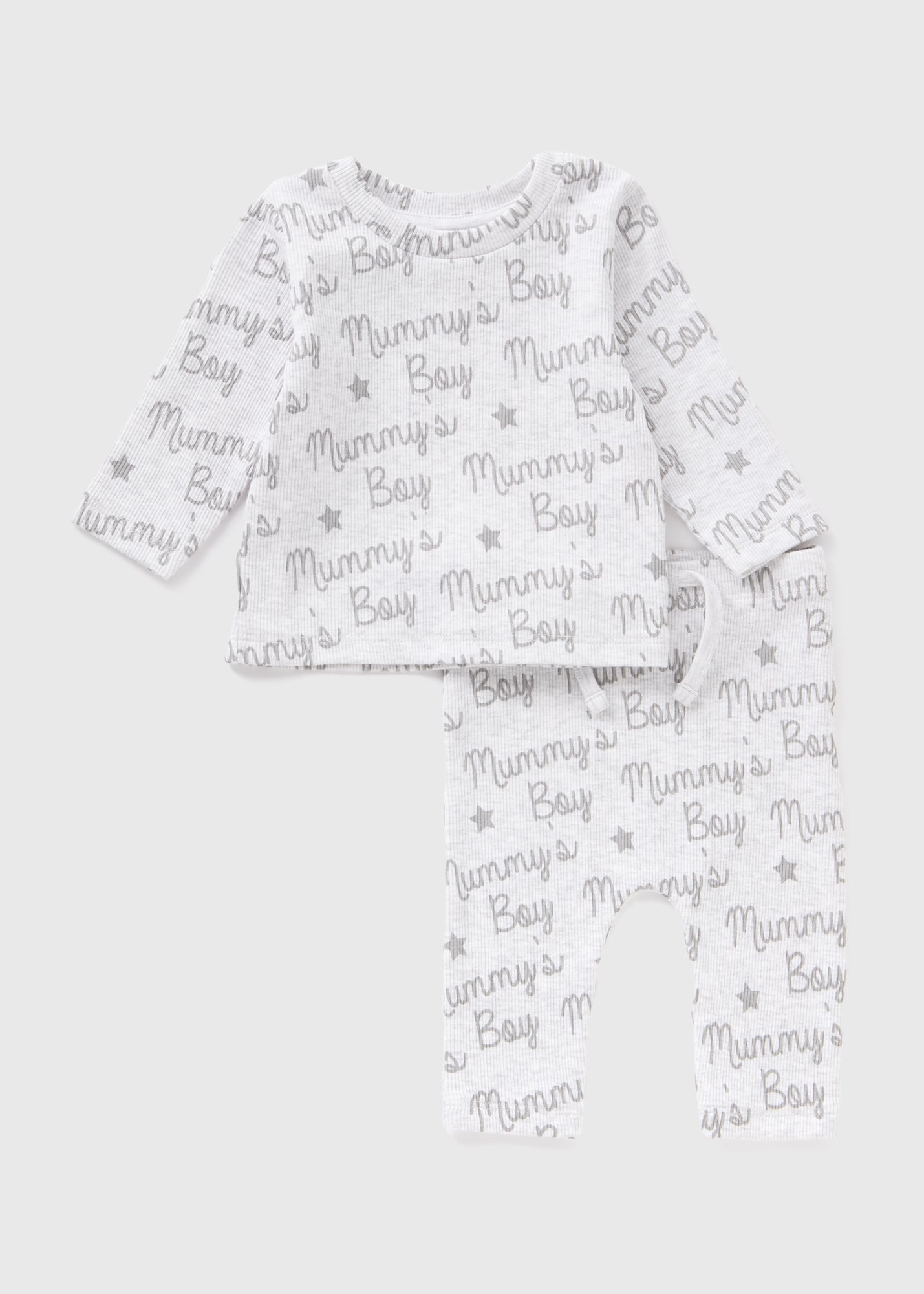 Baby Grey Mummy's Boy Top & Trousers Set (Newborn-23mths)  C321300