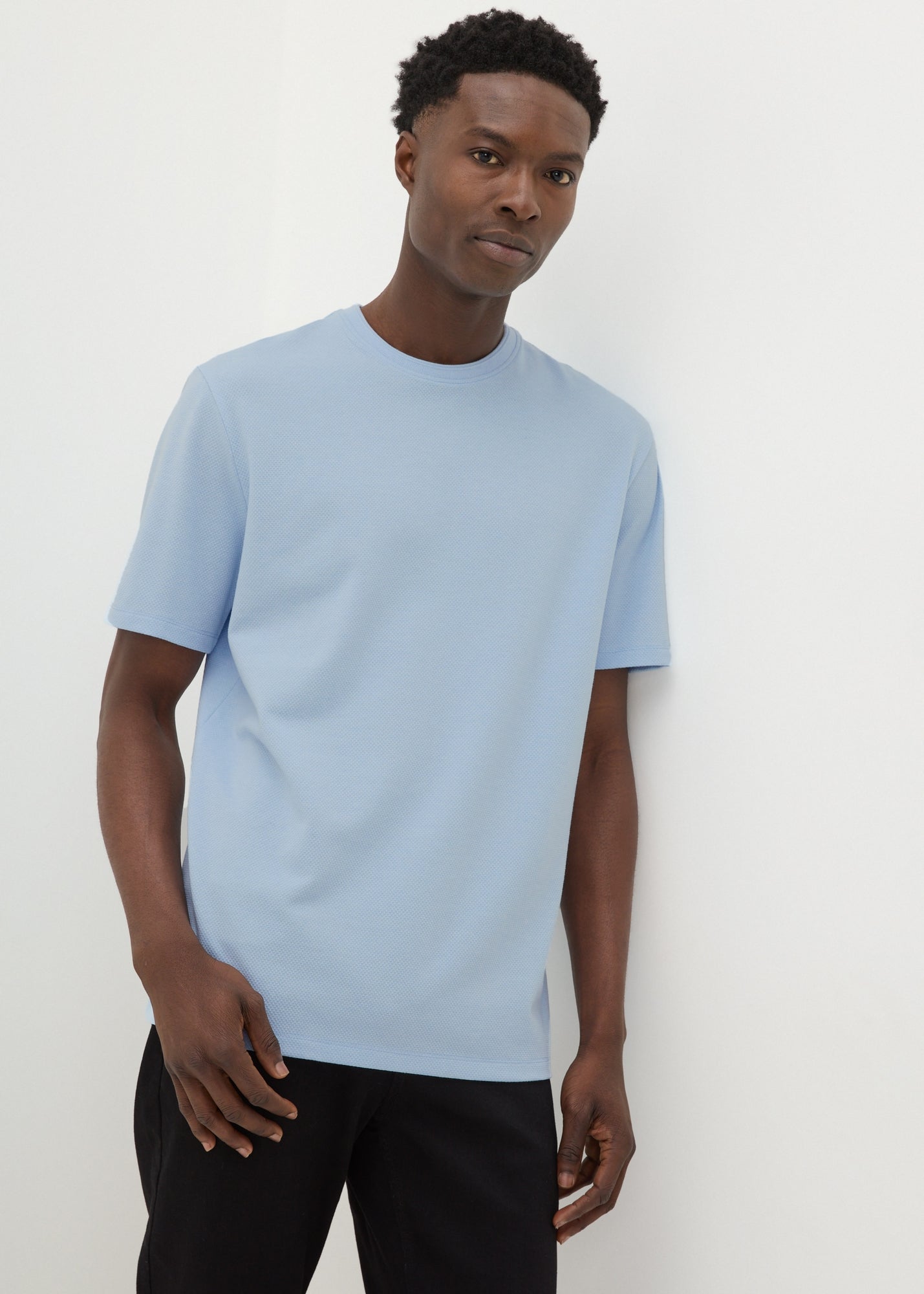 Blue Textured T-Shirt  M437838