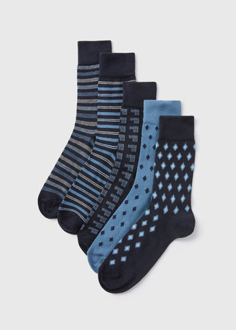 5 Pack Design Socks  M494475