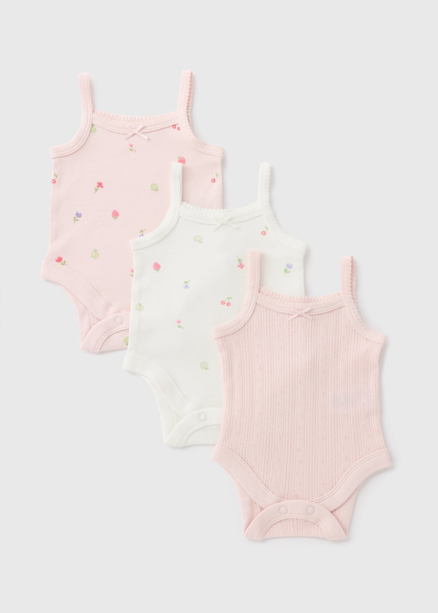3PK CAMI BODYSUIT PINK C136528