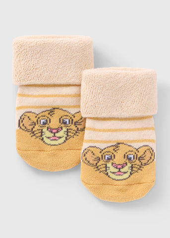 The Lion King Baby Yellow Simba Socks (Newborn-12mths)  C295399