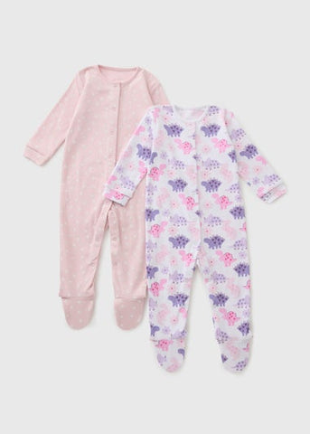 2PK BAGGED SLEEPSUIT GIRL DINO C136540