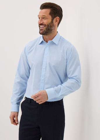 Taylor & Wright Blue Check Regular Fit Shirt  M437862