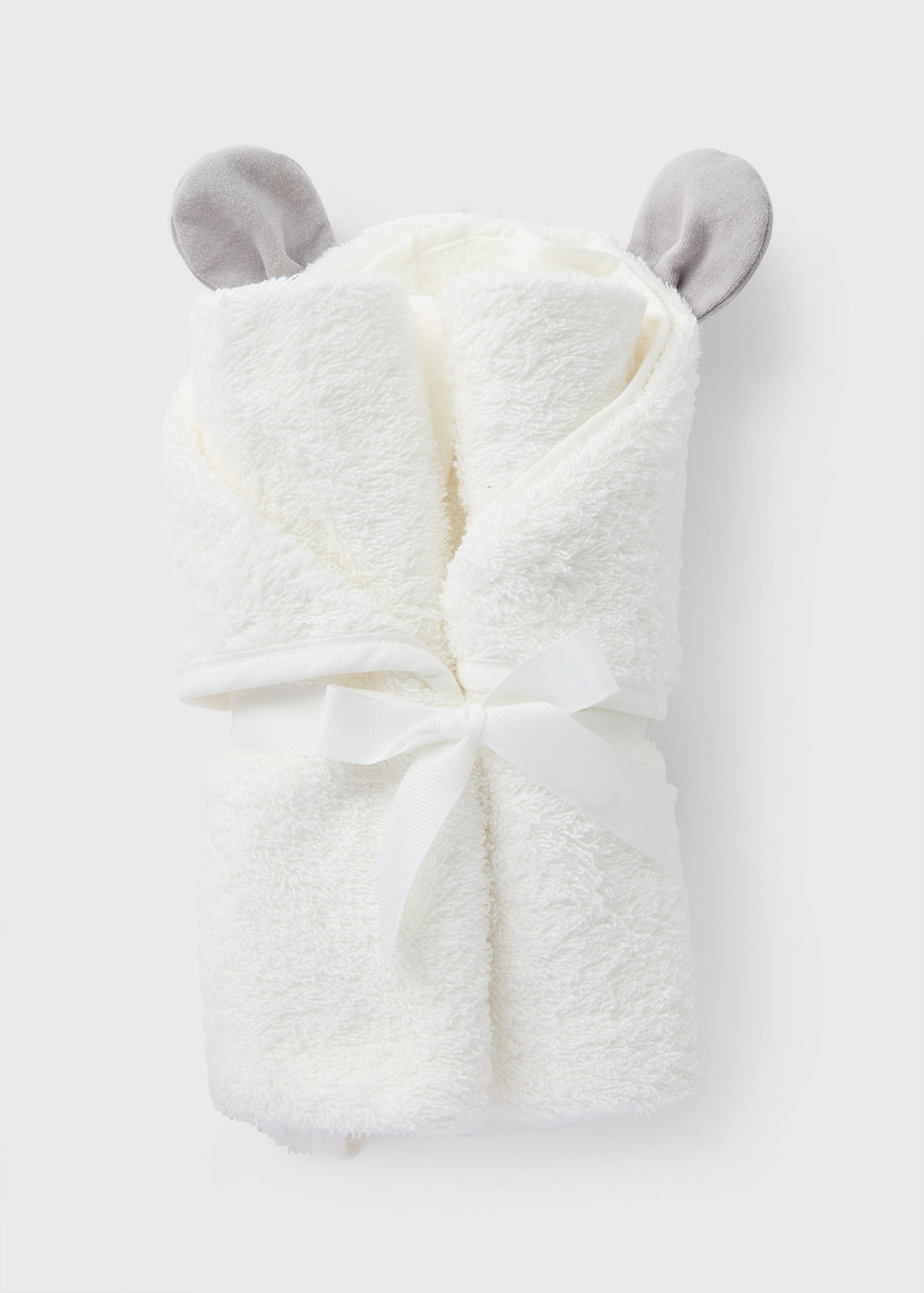 WHITE PANDA HOODED TOWEL C136559