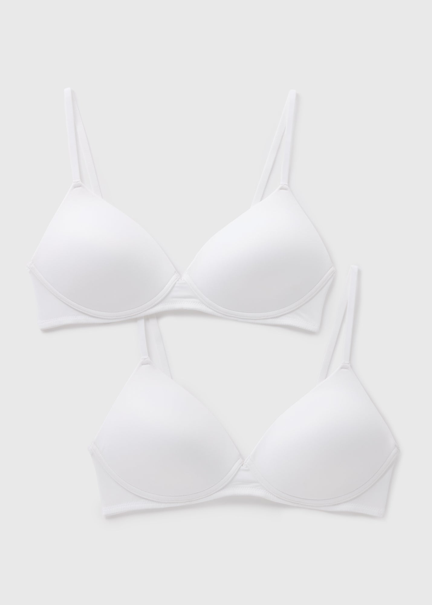 2 Pack White Non Wired First Bras  F474007