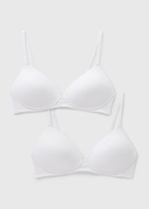 2 Pack White Non Wired First Bras  F474007
