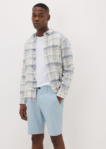 Light Blue Straight Fit Chino Shorts  M494333