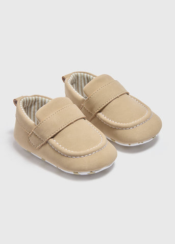 Baby Taupe Loafer Soft Sole Shoes (Newborn-18mths)  C304027