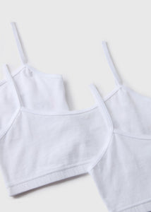 5 Pack Girls White Crop Tops (Younger 6-Older 12yrs)  G370574
