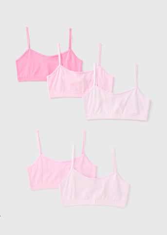 5 Pack Girls Pink Crop Tops (Younger 6-Older 13yrs) G370575