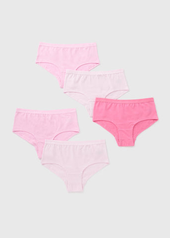5 Pack Pink Hipster Briefs (6-13yrs)  G370590