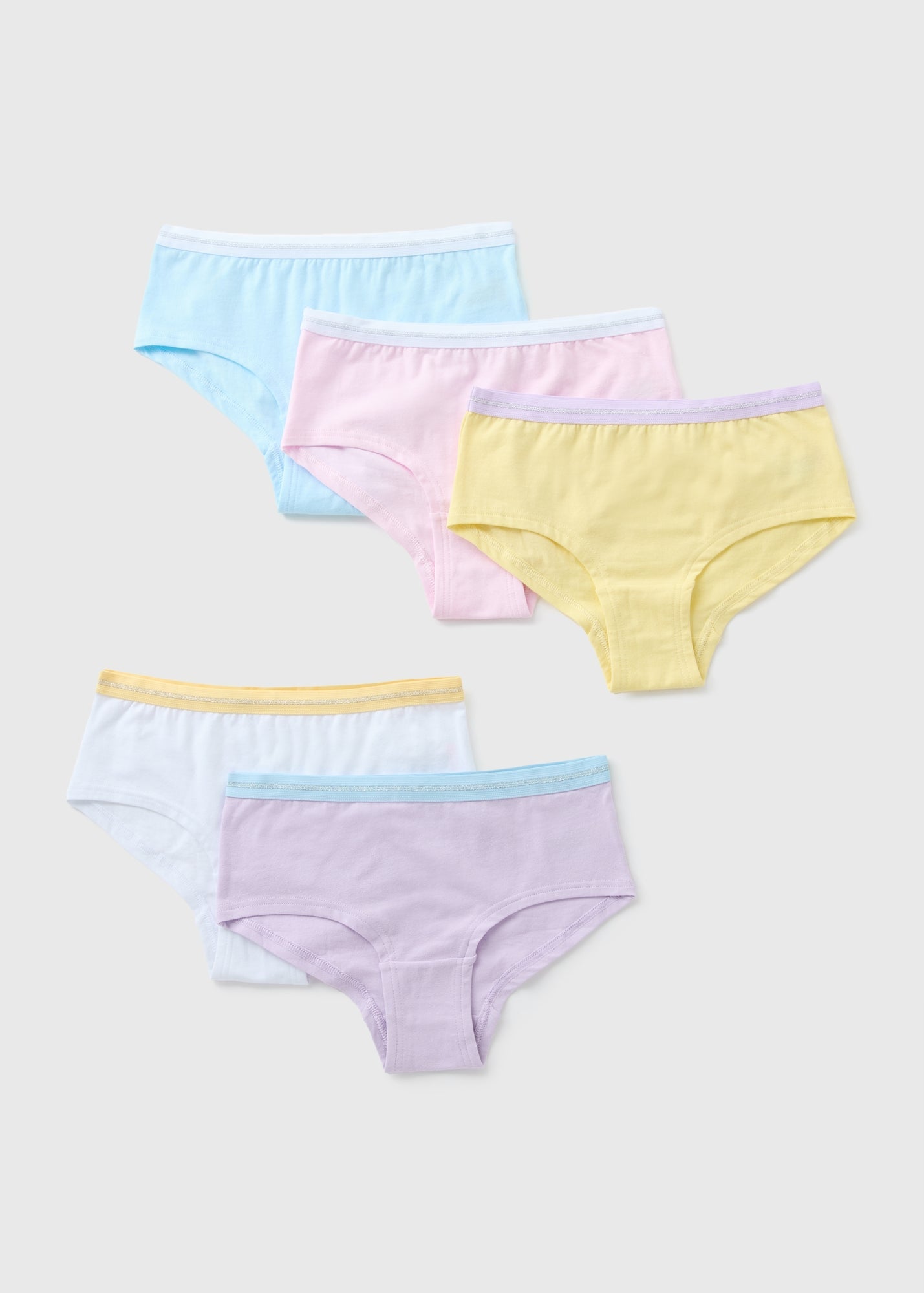 Girls 5 Pack Multicolour Hipster Briefs (6-13yrs) G370595