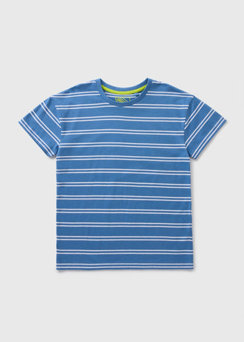 Boys Blue Stripe T-Shirt (7-15yrs)  B158016