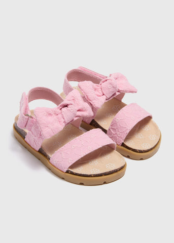 Girls Pink Bow Sandals (Younger 4-12)  C304054
