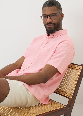 Lincoln Pink Textured Shirt  M293616