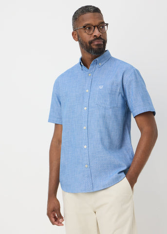 Lincoln Blue Textured Shirt  M293617