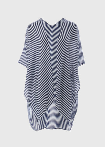 Navy Stripe Kimono  F513715