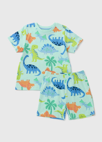 Boys Blue Dino Pyjama Set (1-7yrs)  C173284