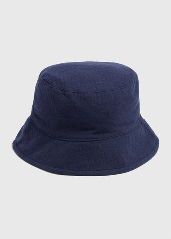 Baby Navy Crinkle Bucket Hat (Newborn-24mths)  C321353