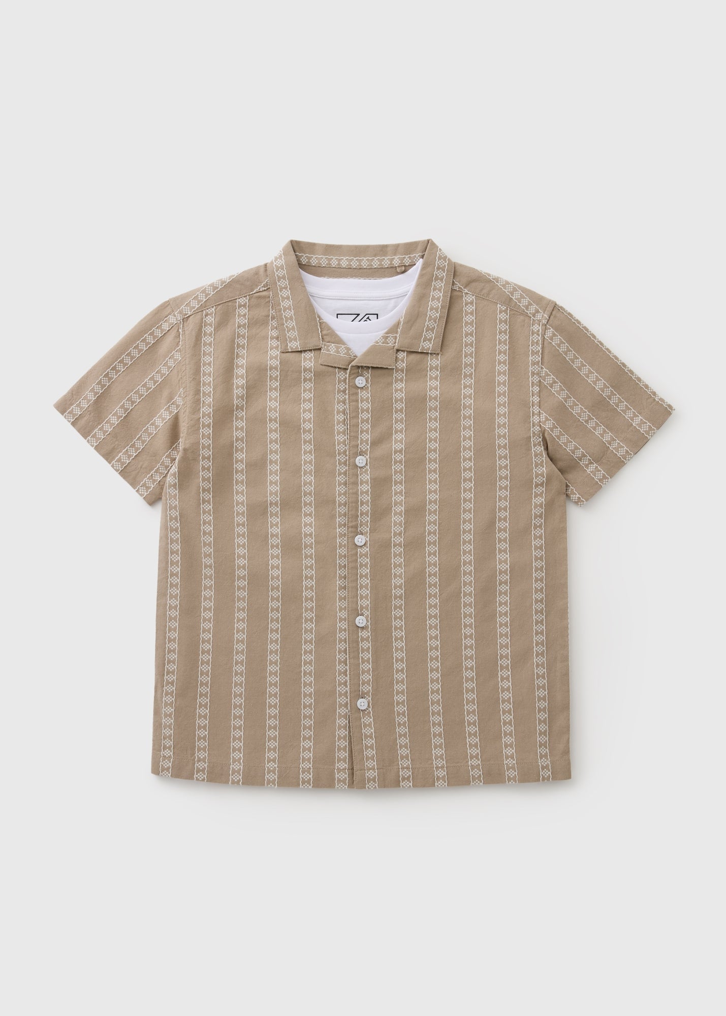 TEXTURED SHIRT & TEE SET B158085