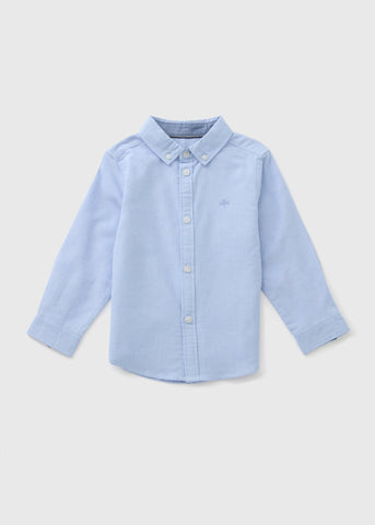 Boys Blue Long Sleeve Oxford Shirt (1-7yrs)  B369775
