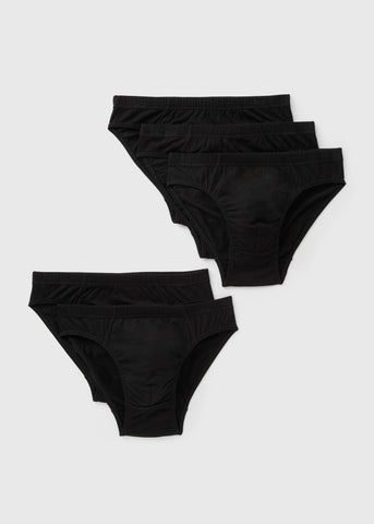 5 Pack Black Briefs  M496036
