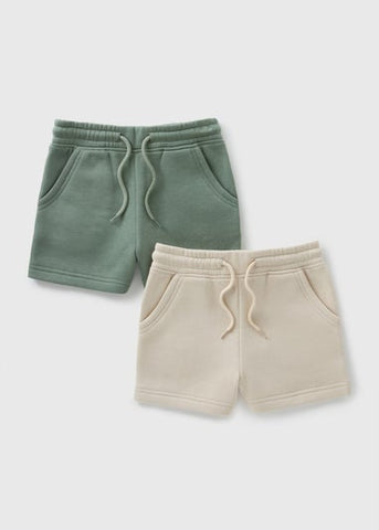 2PK JOG SHORT KHK STN B369783