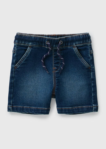 KNITTED DENIM SHORT DK WASH B369787