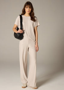 Et Vous Stone Pinstripe Top  F348284