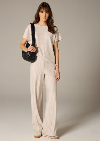 Et Vous Stone Pinstripe Top  F348284