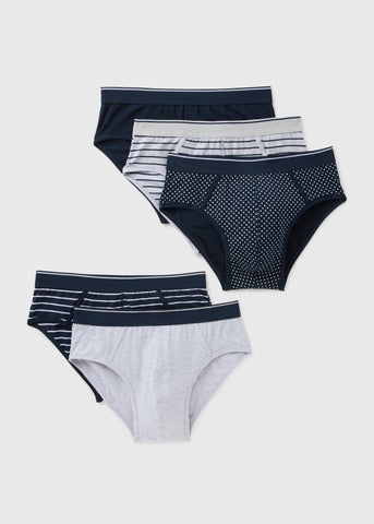 5 Pack Navy Mono Briefs  M497239