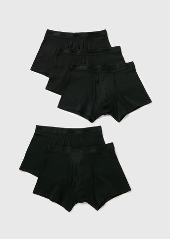 5 Pack Black Keyhole Boxers  M499958
