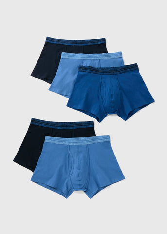 5 Pack Blue Keyhole Boxers M499959