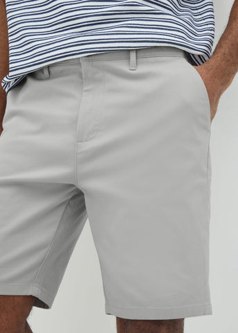 Ice Grey Slim Fit Chino Shorts  M499976
