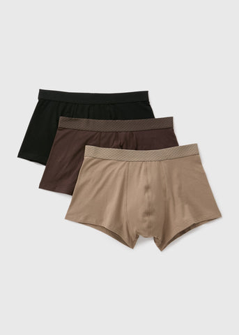 3 Pack Brown Plain Hipsters  M293656