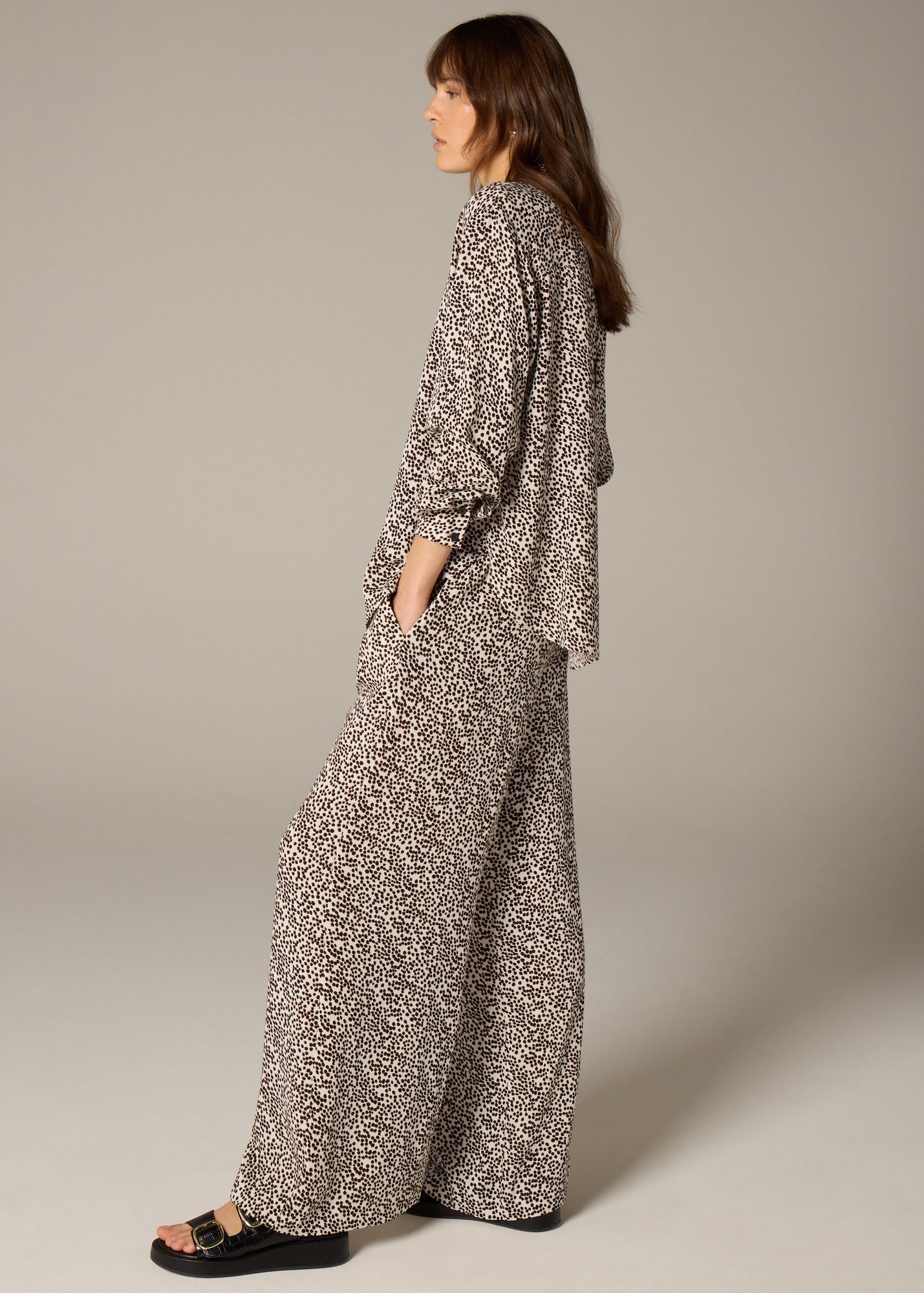 ANIMAL SPOT WIDE LEG CO ORD F514358