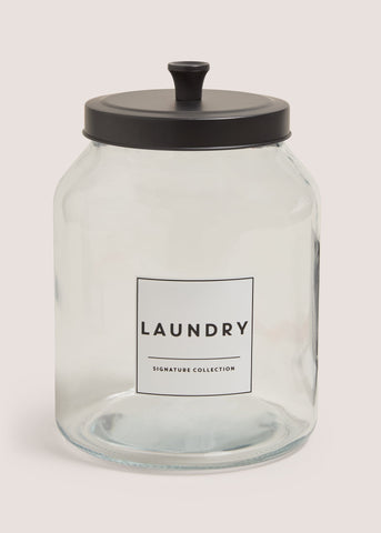 Glass Laundry Powder Jar Black M485753