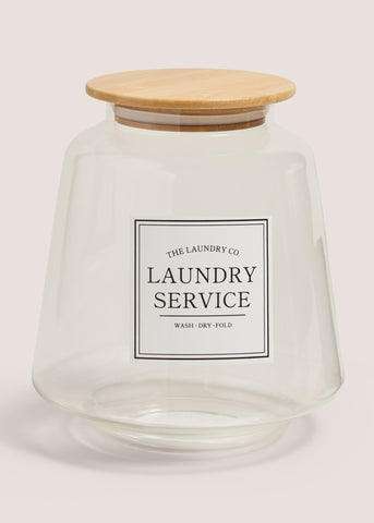 The Laundry Co Large Glass Jar Clear M485757