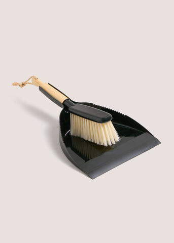 NEW PLASTIC DUSTPAN BRUSH BLK M485765