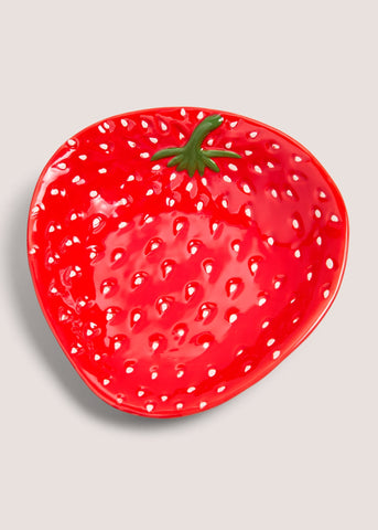Red Strawberry Ceramic Large Dish M485790