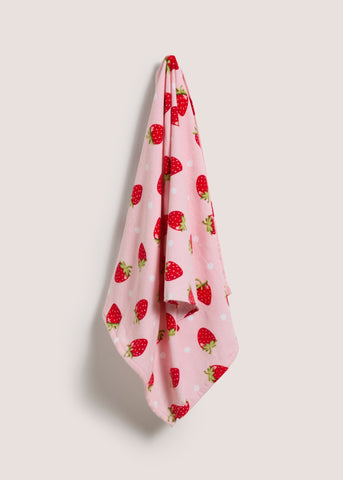 Strawberry Fruit Beach Towel Pink M207966