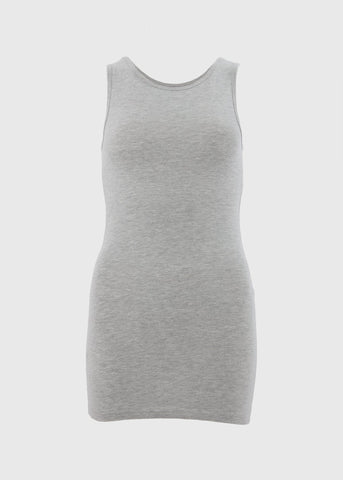 Grey Longline Vest Top  F467599