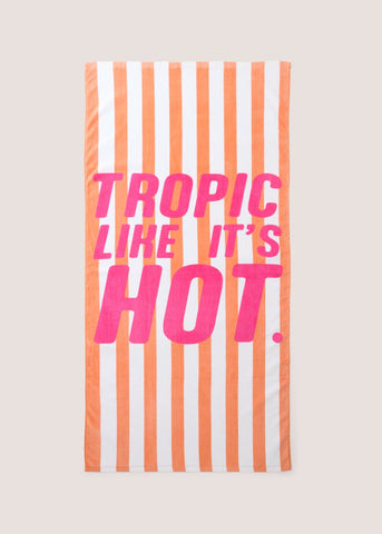 SLOGAN STRIPE BEACH TOWEL M207977
