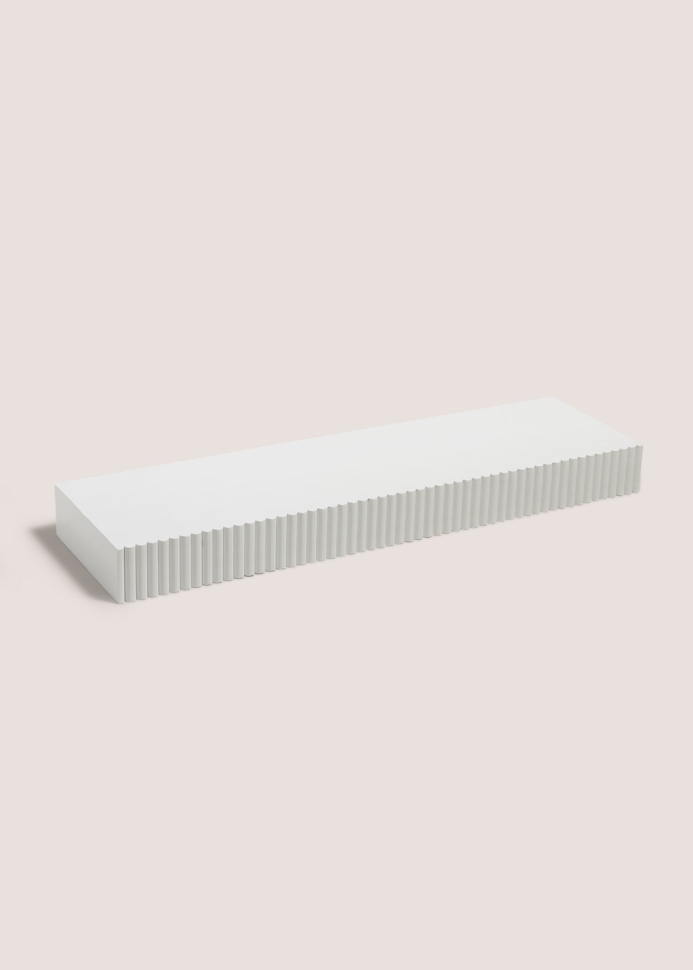 White Ribbed Edge Shelf M699027