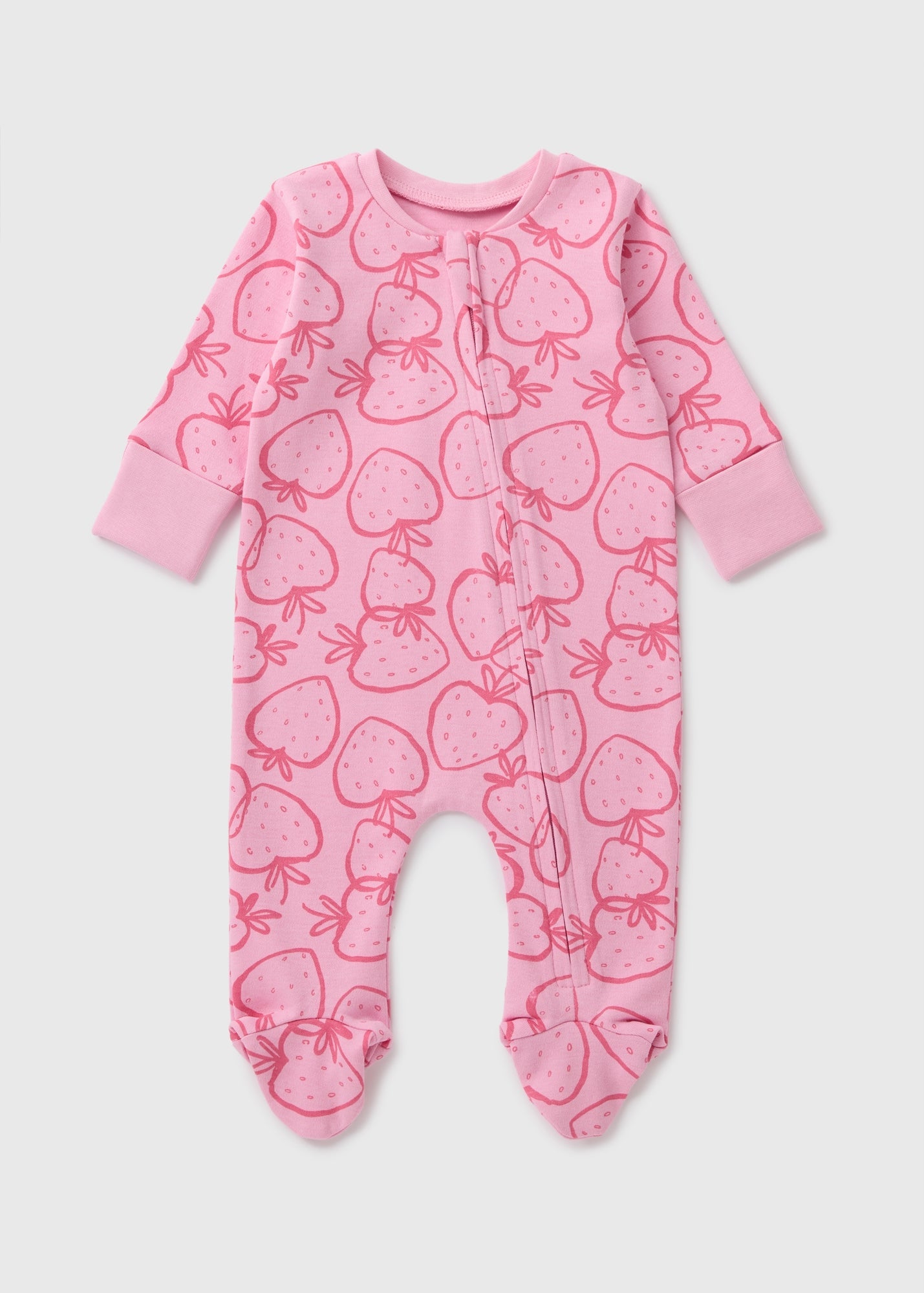 ZIPPED SLEEPSUIT STRAWBERRY C136629