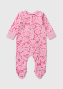ZIPPED SLEEPSUIT STRAWBERRY C136629