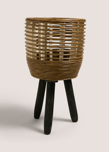 WOOD WOVEN PLANTER M699074