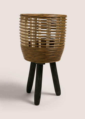 WOOD WOVEN PLANTER M699074